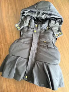 極美品☆フード付き ペプラムダウンベスト