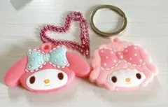 【週末セール中】マイメロ　ピアノ　ラバーキーカバー2点セット