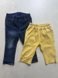 babyGap レギンスジーンズとイエローパンツセット