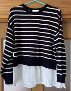 グローバルワーク　メルティ布ドッキングプルセーター　Lサイズ