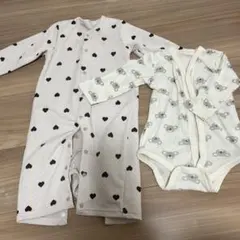 キルトロンパース　前開きロンパース　肌着