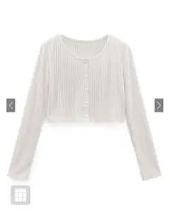 接触冷感クロップド丈リブカーディガン[dk1404]