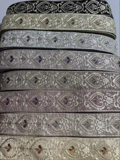 インド刺繍リボン✳︎大特価価格✳︎1m50cm×8本セット［31D］