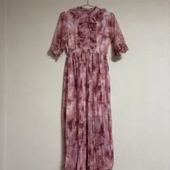 花柄ワンピース　ベルト付き