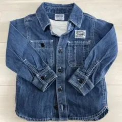 BREEZE デニムブルー 長袖シャツ 90