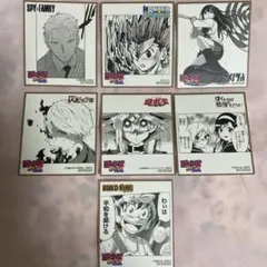 ジャンプフェア2021 アニメイト特典 ミニ色紙 7種セット