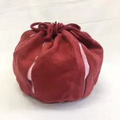 巾着 巾着袋 赤 ピンク 和装 バッグ 小物 未使用品 me-1126