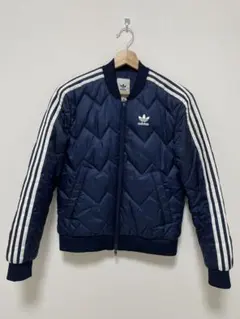 adidas アディダス　ネイビー キルティングジャケット　メンズ　サイズXS