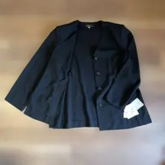 NEIPLE ノーカラージャケット ブラック