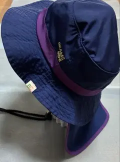 値下げ！【BEAMS MINI】キッズ用 バケットハット ネイビー&パープルのサムネイル