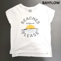 BAYFLOW ベイフロー　ロゴプリント Tシャツ ホワイト サイズ2のサムネイル