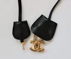 新品❤️CHANEL❤️鍵付きシャネルCCロゴターンロック★黒の本革♪♪♪