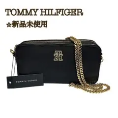 【新品】トミーヒルフィガー チェーンショルダーバック カメラバック 紺