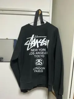 Stüssy ブラック スウェット トレーナー
