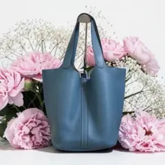 HERMES エルメス ピコタンロックGM ブルージーン ハンドバッグ ◻︎P刻印のサムネイル