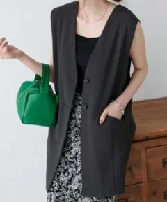 新品☆未使用☆Discoat テックリネンノーカラージレ