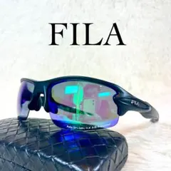 FILA　フィラ　サングラス　偏光・ミラーレンズ　ブラックフレーム