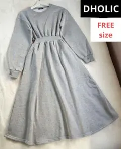 裏起毛 ロングワンピース