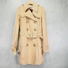 ★バーバリーブルーレーベル ウールライナー付きトレンチコート/オークルベージュ