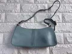 GUCCI アクセサリーポーチマイクロシマレザーブルーワンショルダー