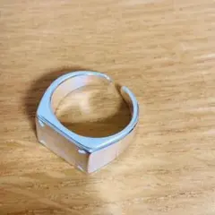 シンプル リング シルバー 925 スクエア マット ヴィンテージ デザインa3