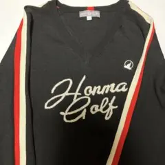 HONMA Golf Vネックセーター ブラック Lサイズ