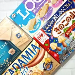 ホワイト系チョコレート菓子4種のサムネイル