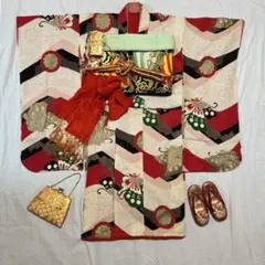 七五三　7歳　ハーフ成人式　正絹　アンティーク