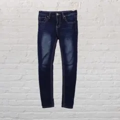 ストレッチスキニーデニム 濃紺 美脚 細身