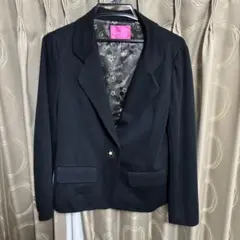 黒 シングルボタンジャケット