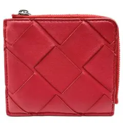 【美品　希少】ボッテガヴェネタ　コインケース　マキシイントレチャート　レッド