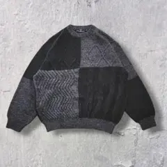 90s vintage アルパカ混 デザインニット セーター y2k モード