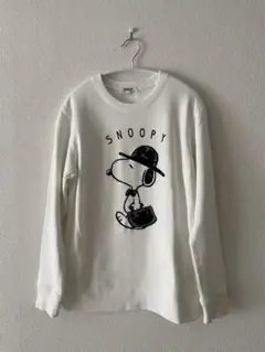 【美品】PEANUTS スヌーピー スウェット M ホワイト