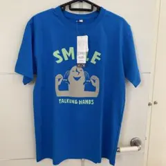 手話【SMILE】新品未着用　手話Tシャツ　Ｍサイズ 手話　笑顔　Tシャツ