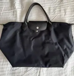 ロンシャン　トートバッグ　ブラック