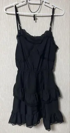 ⭐︎y2k⭐︎ブラックフリルキャミワンピース⭐︎