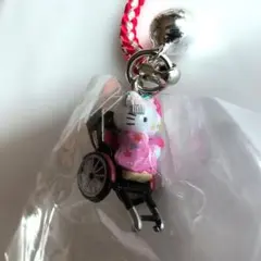 未使用品.+【京都限定】人力車舞妓さんキティ ストラップ.+゜