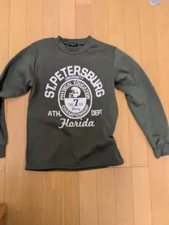 METALLIC BOARD トレーナー 160　オリーブグリーン