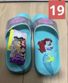 ディズニープリンセス　リトルマーメイド　アリエル　サンダル　スリッパ　19cm