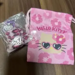 ハローキティ　平成レトロギャルソックス　セリア　ダイソー　プチ巾着　セットのサムネイル