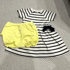 プチバトーワンピースとパンツ