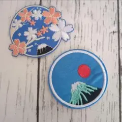 2枚set★ 桜 日の丸 富士山 JAPAN アイロンワッペン
