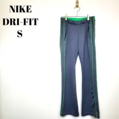 フレアパンツ NIKE DRI-FIT ジャージパンツ ラインパンツ ネイビー