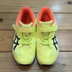 アシックス asics 子供用 キッズ 靴 スニーカー 19cm 蛍光 イエロー