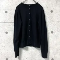 UNIQLO UVカットクルーネックカーディガン Mサイズ ブラック