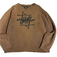 90s old stussy ステューシー　スウェット　ブラウン　トレーナー