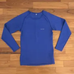 モンベル　ジオラインEXP Lサイズ 青　ラウンドネック　厚手　レディース