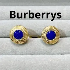 バーバリー Burberrys カフス カフリンクス ゴールド ブルー ロゴ