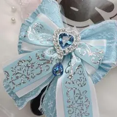 ペンライトリボン キンブレリボン 水色 ③デザイン U