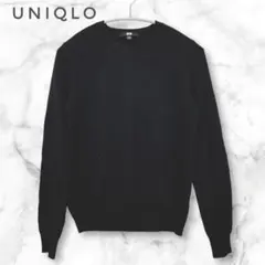 ユニクロ カシミヤ100% クルーネック ブラック M